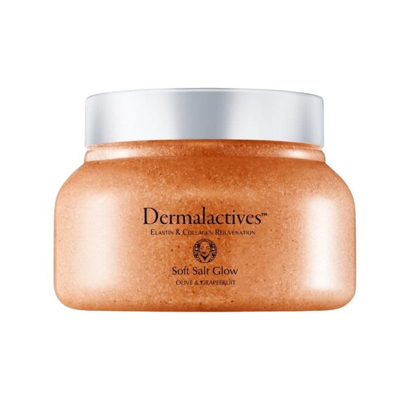 Dermalactives Soft Salt Glow Olive & Grapefruit Exfoliating Scrub 200g Elastin - Picture 1 of 6